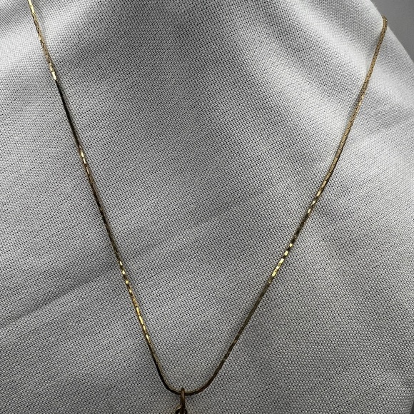 PARK LANE 30" CHAIN Gold Tone 1.5" Tear Drop Pendant Necklace - Picture 5 of 6